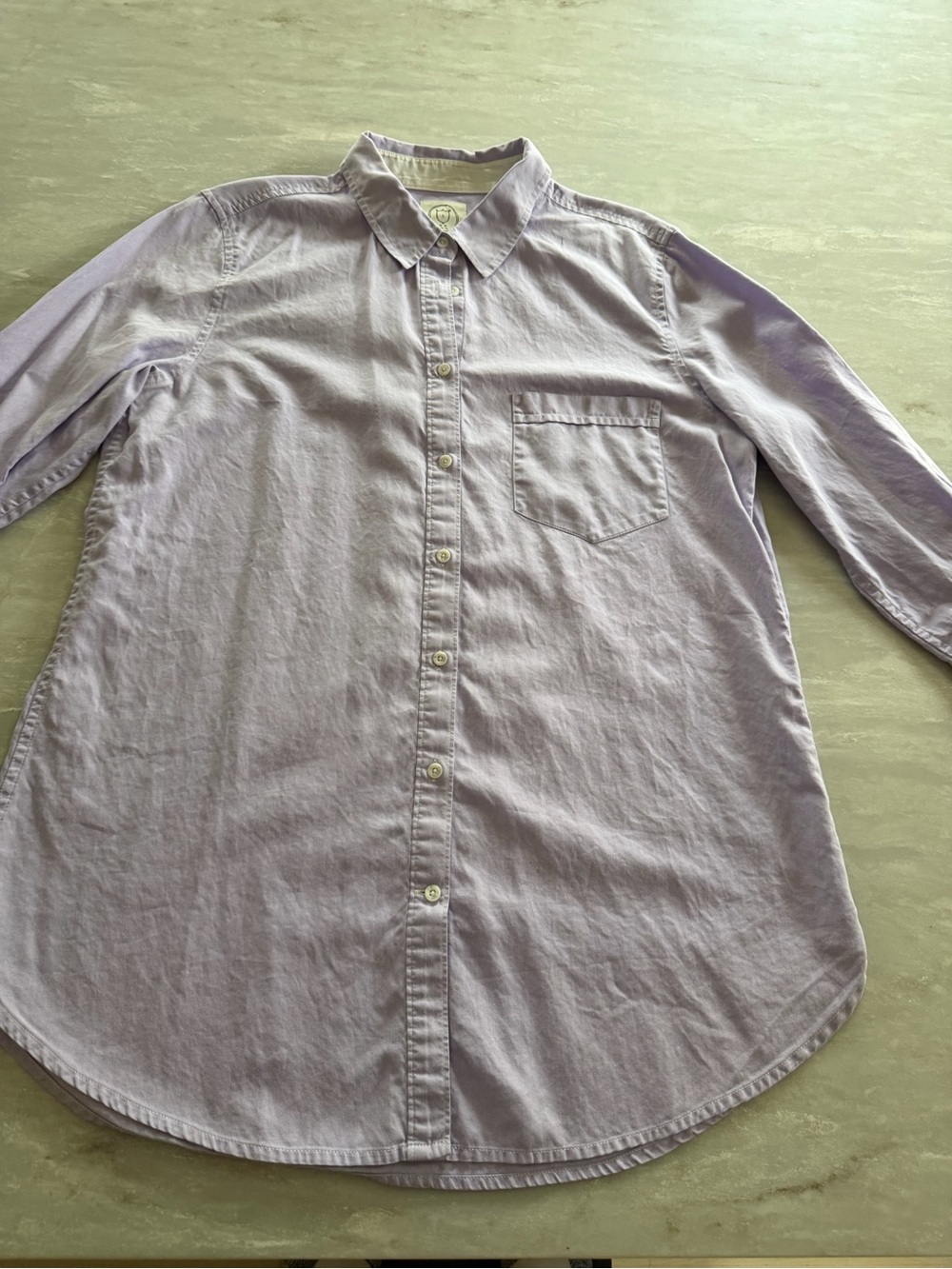 Talula Women’s Boyfriend Lavender Button-Up Shirt